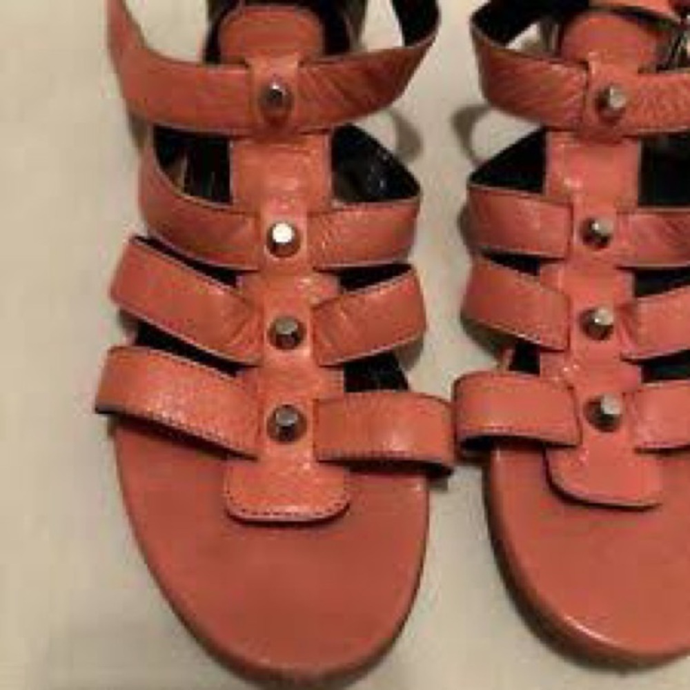 Balenciaga Coral Gladiator Sandals | Designer Studded Flats ✨ - Picture 5 of 12
